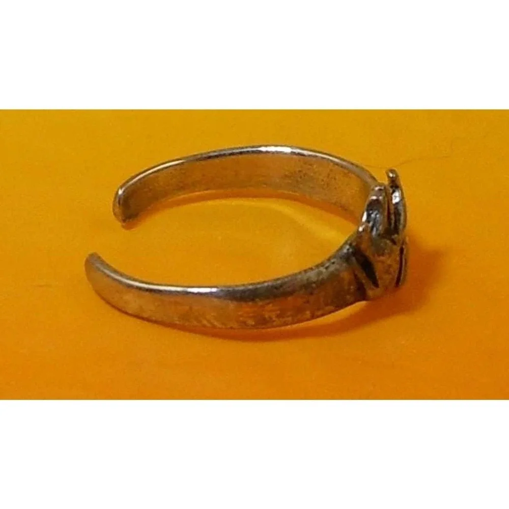 Vintage Sterling Silver Lucky Sexy Fun Elephant Toe Ring Boho Beach Foot Jewelry - Picture 6 of 7